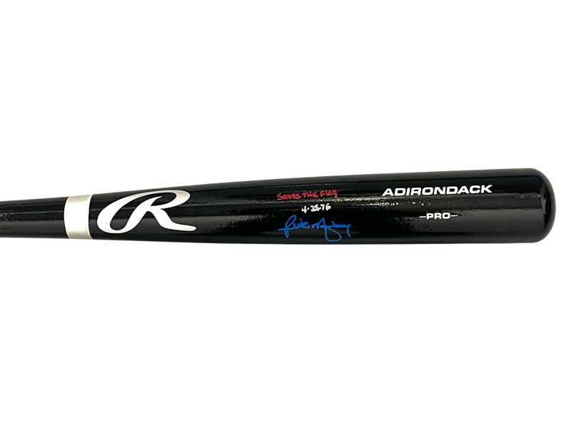 Rick Monday Signed Auto Rawlings Baseball Bat w/ Save the Flag Beckett BAS COA