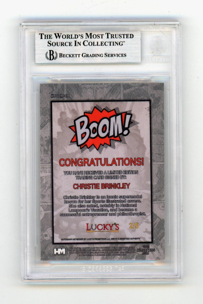 Christie Brinkley 2024 Hits Memorabilia BOOM Gold /5 Signed BGS BAS Auto