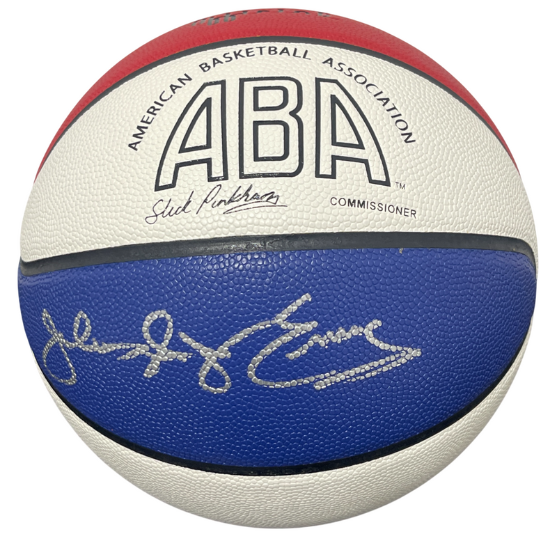 Julius Erving Signed Autographed ABA Basketball w/ Dr J Beckett Witness BAS COA