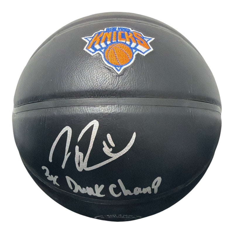 Nate Robinson Signed Knicks Premier Black Basketball w/ 3x Dunk Champ JSA W COA