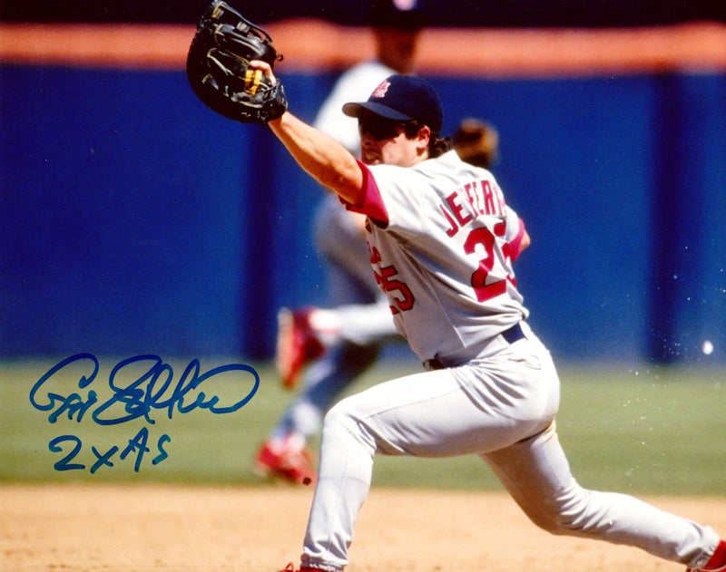 Gregg Jefferies Signed St Louis Cardinals 8x10 Photo w/ 2x AS LSCM COA