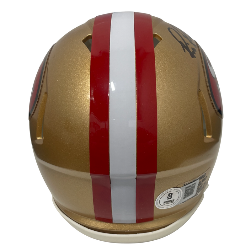 Bill Romanowski Signed 49ers Speed Mini Helmet Beckett Witness BAS COA