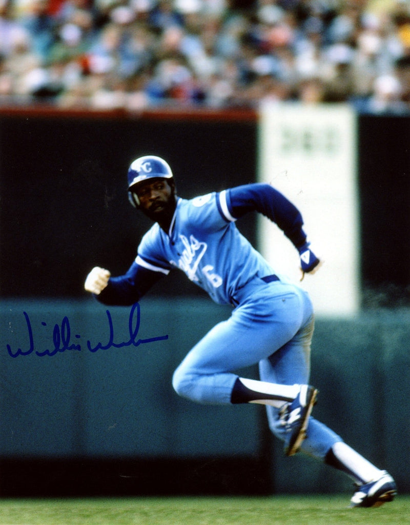 Willie Wilson Signed Autographed Kansas City Royals 8x10 Photo LSCM COA