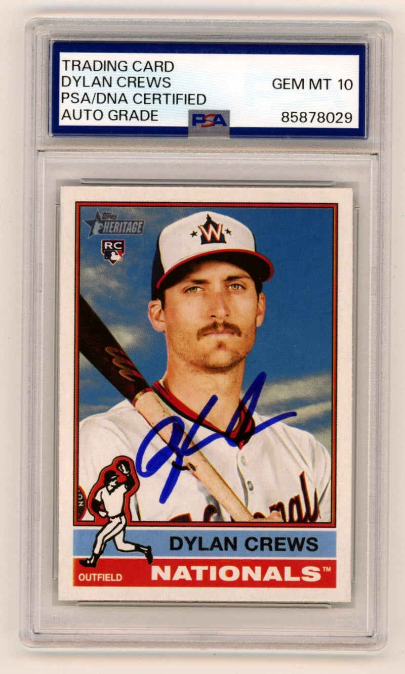 Dylan Crews 2025 Topps Heritage #247 Signed Rookie RC PSA 10 Auto Nationals