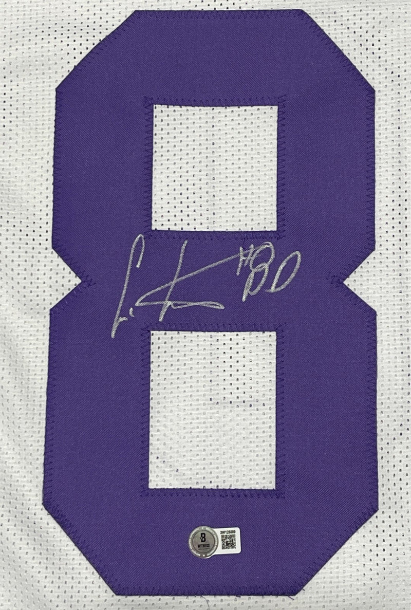 Cris Carter Signed Minnesota Vikings Custom Jersey Beckett Witness BAS COA