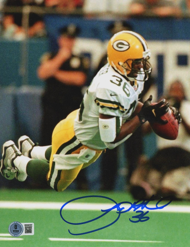 LeRoy Butler Signed Green Bay Packers 8x10 Photo Beckett Witness BAS COA #2