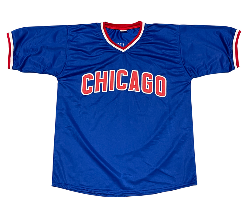 Lee Smith Signed Chicago Cubs Custom Blue Jersey Beckett Witness BAS COA