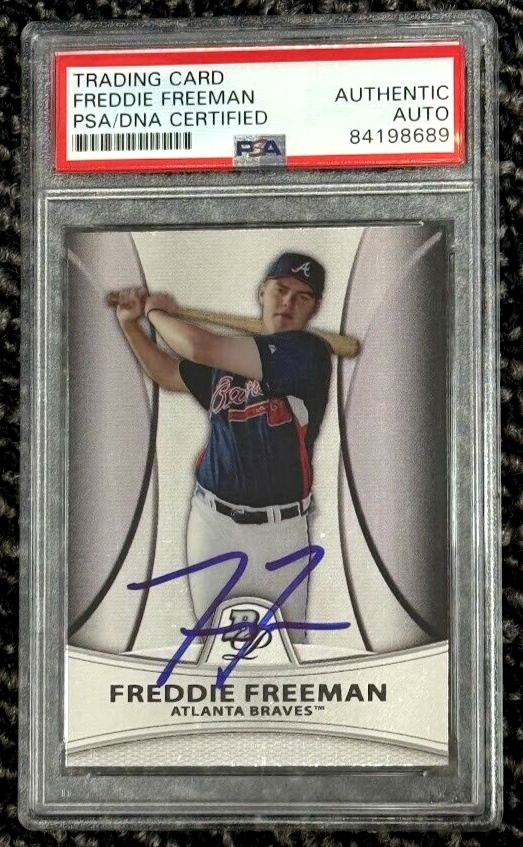Freddie Freeman 2010 Bowman Platinum PP13 Rookie RC Signed PSA Authentic Auto