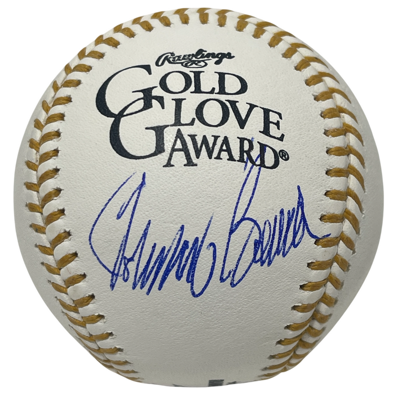 Johnny Bench Signed Autographed Gold Glove Logo Rawlings Baseball FANATICS COA