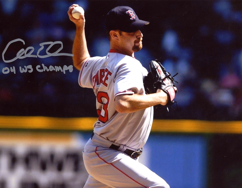 Alan Embree Signed 8x10 Photo Boston Red Sox w/ 04 WS Champs LSCM COA