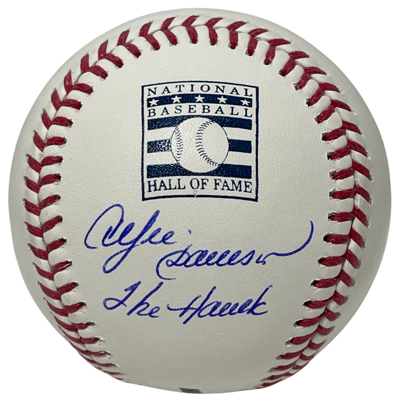 Andre Dawson Signed HOF ROMLB Baseball w/ The Hawk Beckett Witness BAS COA