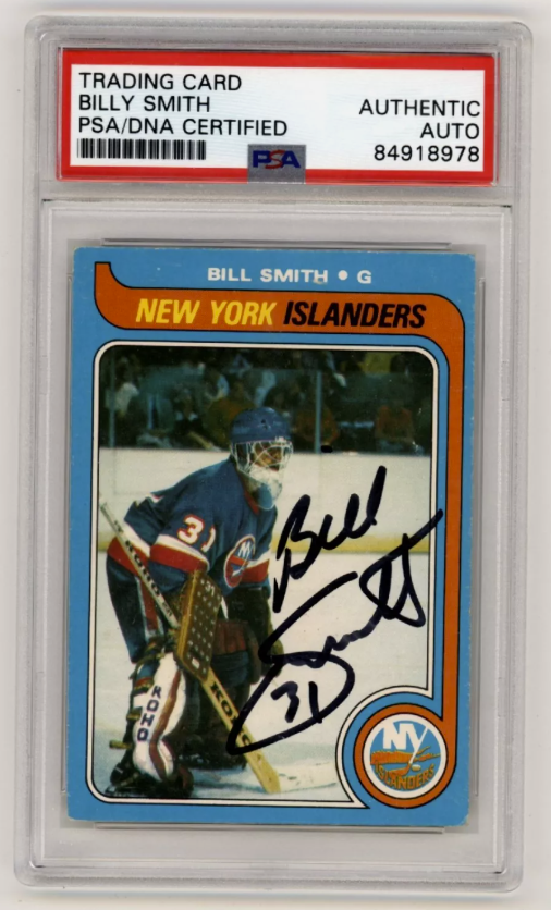 Billy Smith 1979-80 O-Pee-Chee OPC #242 Signed PSA Authentic Auto Blk Islanders
