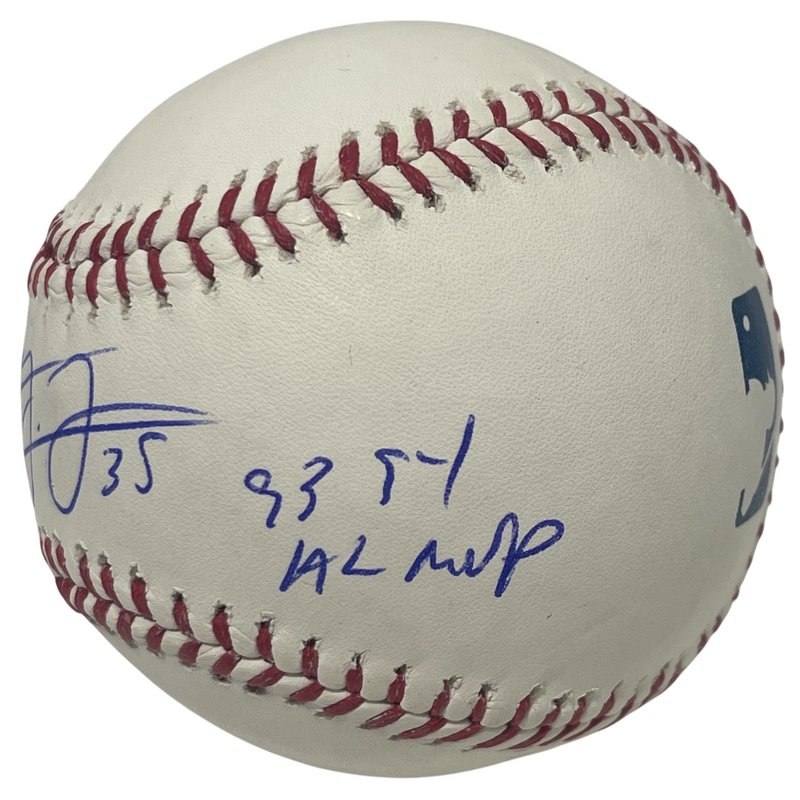 Frank Thomas Signed ROMLB Baseball Chicago White Sox w/ 93 94 AL MVP LEAF COA