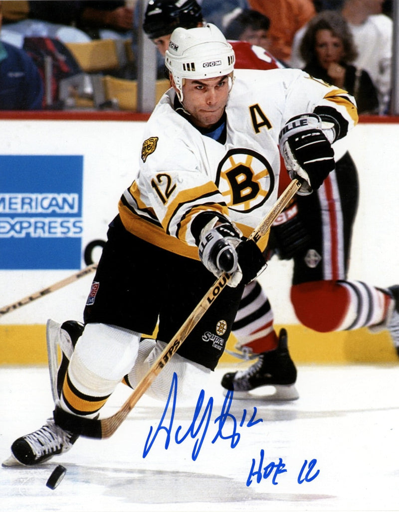 Adam Oates Signed Autographed Boston Bruins 8x10 Photo w/ HOF 12 LSCM COA #1
