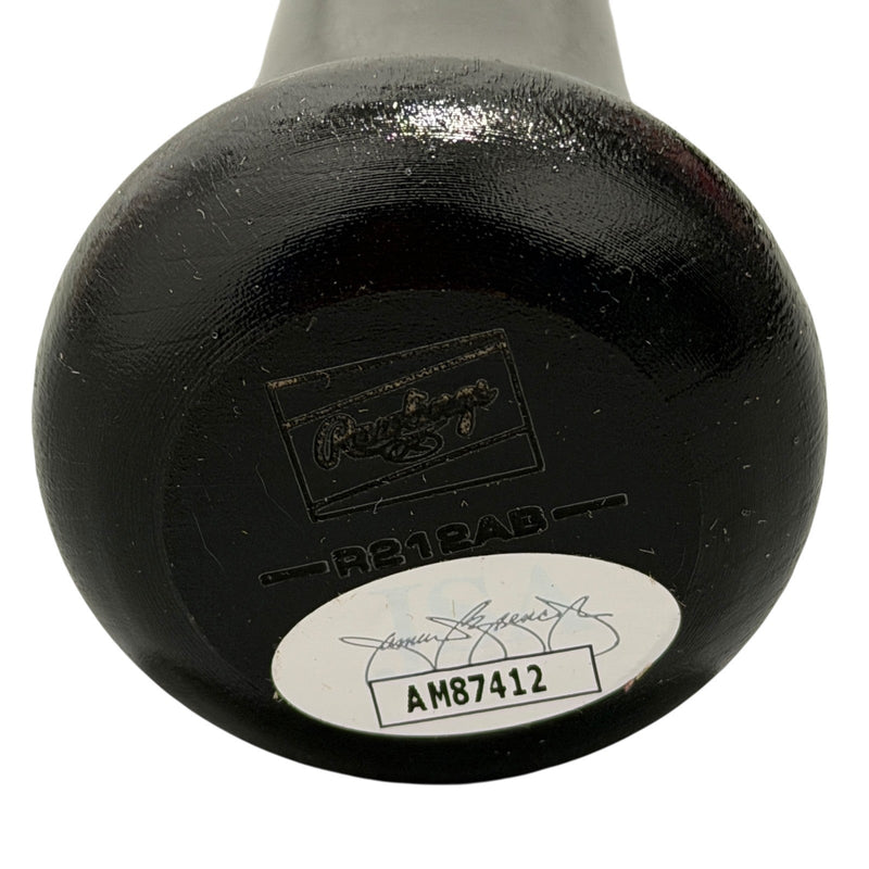 Ronny Mauricio Signed Autographed Rawlings Black Bat JSA COA New York Mets
