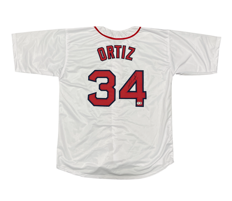 David Ortiz Signed Boston Red Sox Custom Jersey Beckett Witness BAS COA