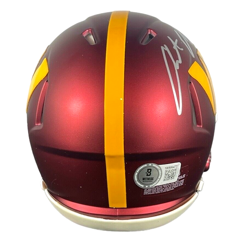 Austin Ekeler Signed Commanders Speed Mini Helmet Beckett Witness BAS COA