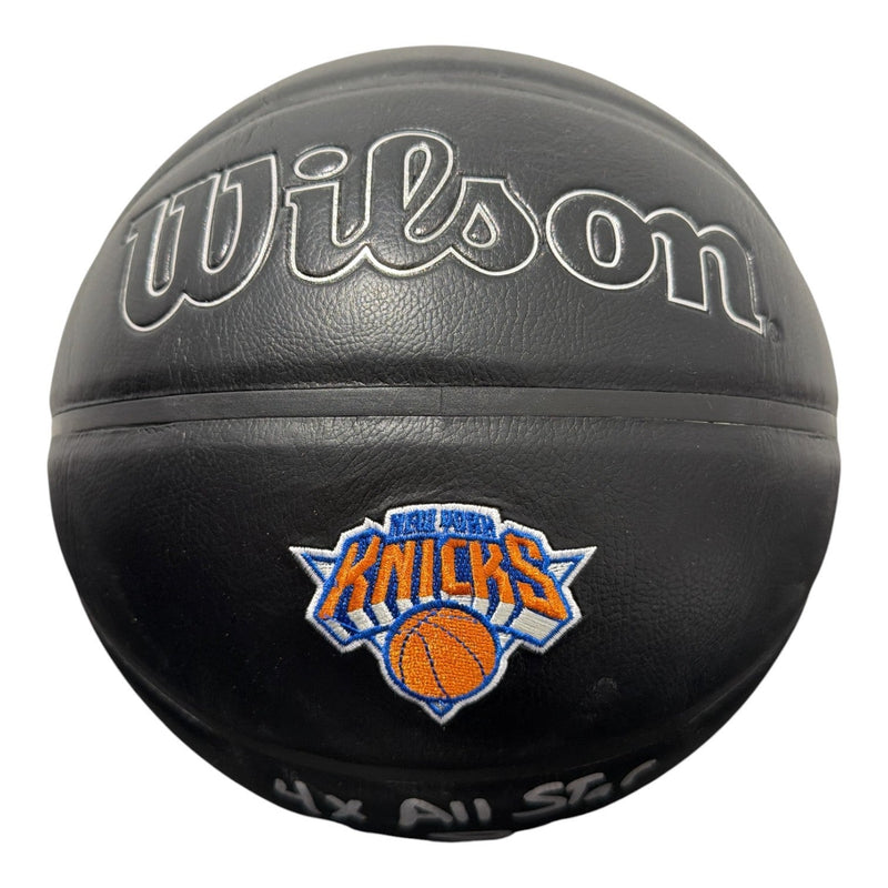 Latrell Sprewell Signed Black Knicks Wilson Basketball w/ 4x All Star JSA W COA