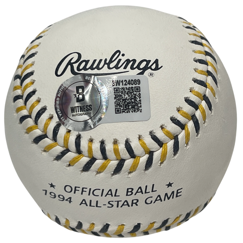 Fred McGriff Signed 1994 All Star Logo Baseball w/ ASG MVP Ins Beckett W BAS COA