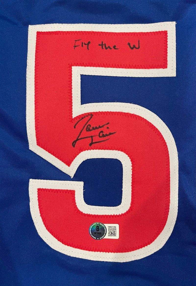 Jameson Taillon Signed Chicago Cubs Custom Jersey w/ Fly The W Beckett W BAS COA