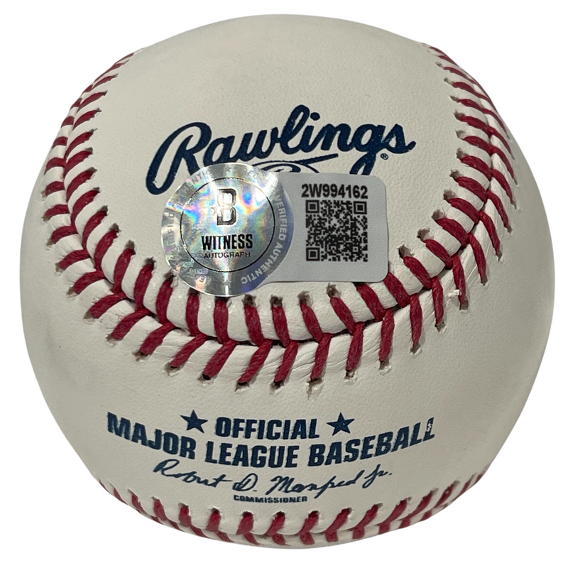 Felix Millan Signed ROMLB Baseball w/ 3x AS Beckett Witness BAS COA