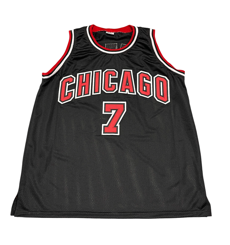 Toni Kukoc Signed Chicago Bulls Custom Jersey Beckett Witness BAS COA