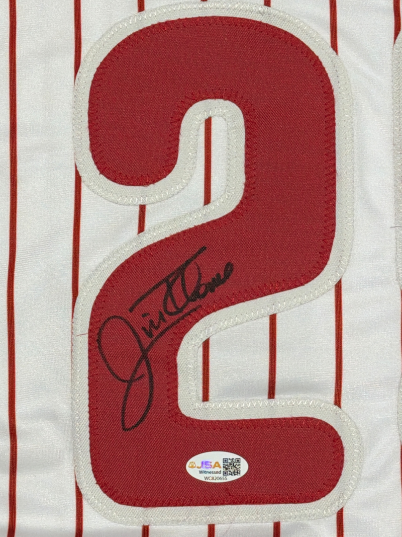 Jim Thome Signed Autographed Philadelphia Phillies Custom Jersey JSA Witness COA
