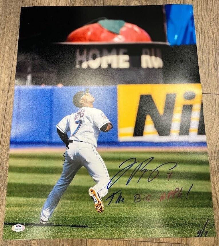 Jose Reyes Signed Auto 16x20 Photo New York Mets The Big Apple LE /7 PSA ITP COA