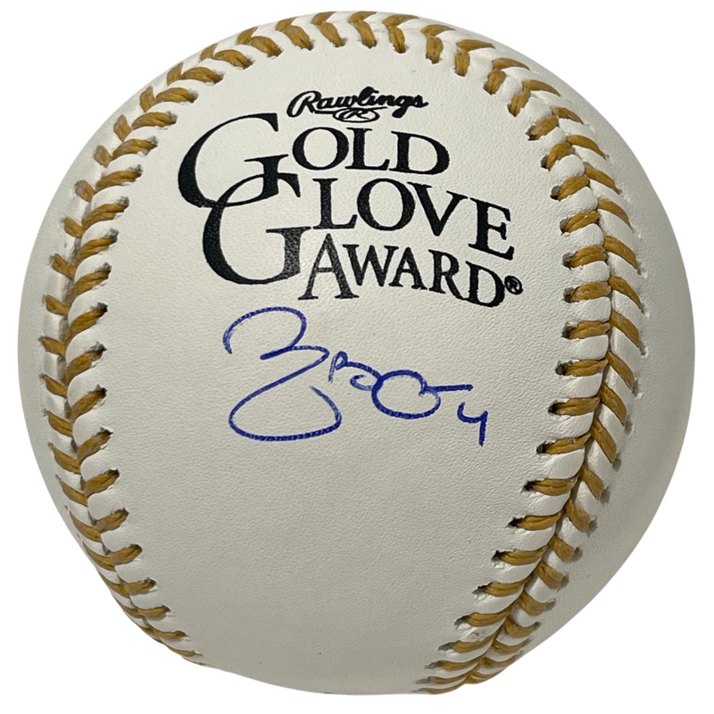 Yadier Molina Signed Gold Glove Logo Rawlings Baseball Beckett WITNESS BAS COA