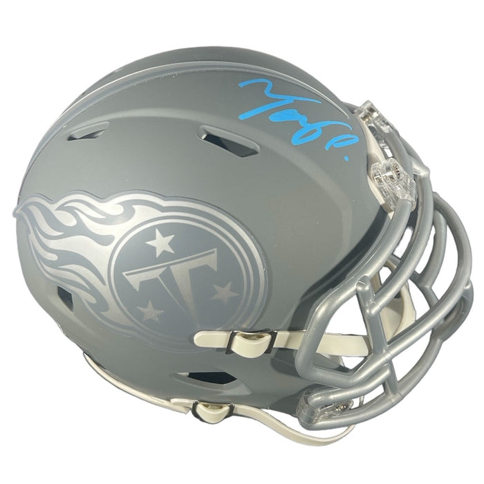 Tony Pollard Signed Tennessee Titans Slate Mini Helmet Beckett Witness BAS COA