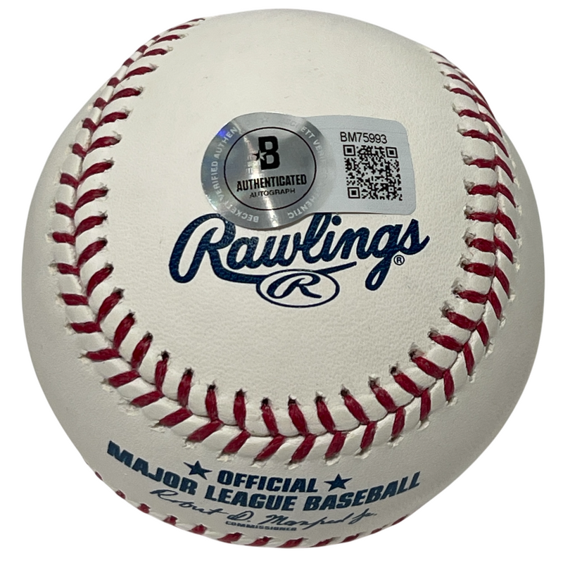 Marcell Ozuna Signed Rawlings ROMLB Baseball Beckett BAS COA Braves