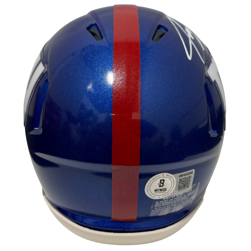 Jeremy Shockey Signed New York Giants Speed Mini Helmet Beckett Witness BAS COA