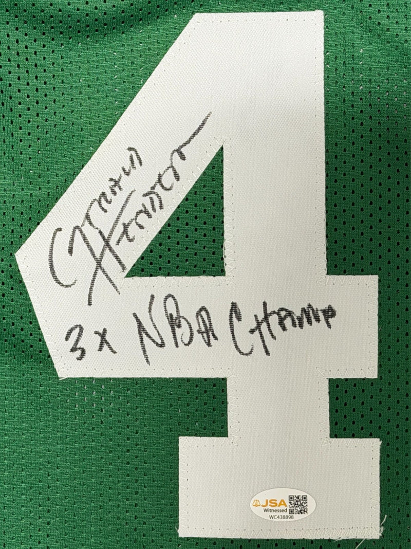Gerald Henderson Signed Celtics Custom Jersey w/ 3x NBA Champ JSA Witness COA