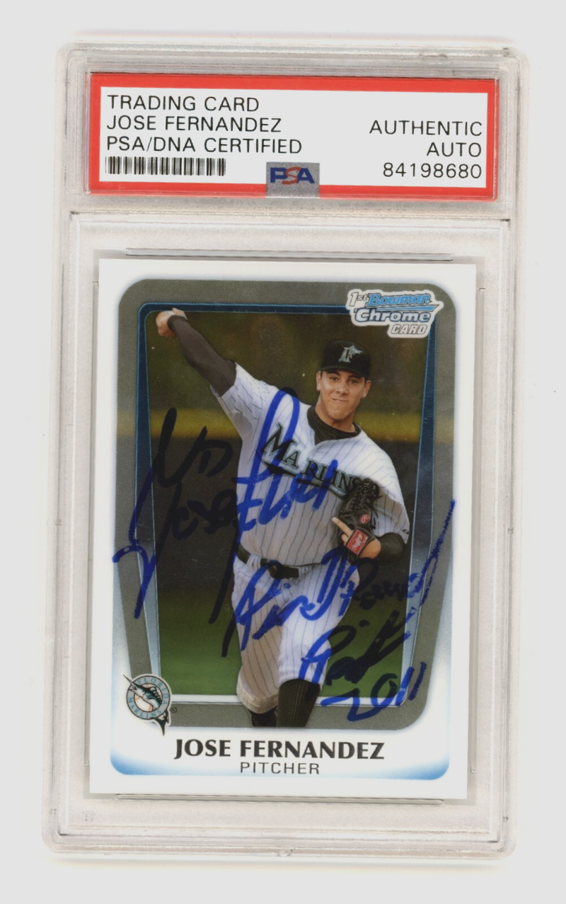Jose Fernandez 2011 Bowman Chrome 1st Round Pick Signed RC PSA Authentic Auto