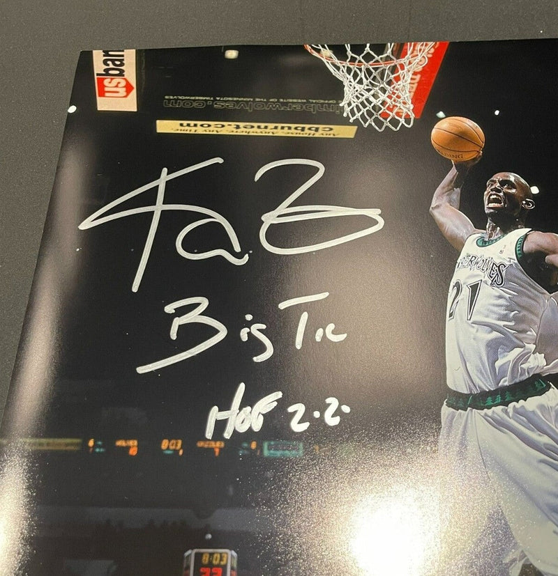 Kevin Garnett Signed Auto 16x20 Photo "Big Ticket HOF 2022" PSA ITP COA