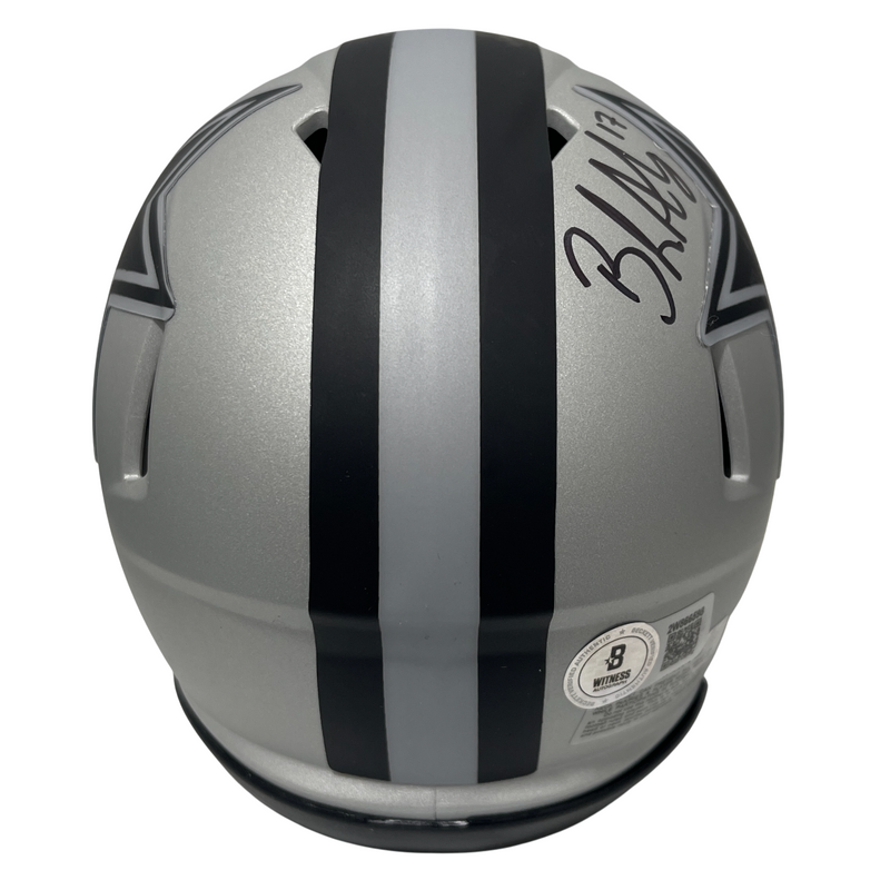 Brandon Aubrey Signed Dallas Cowboys Rave Mini Helmet Beckett Witness BAS COA