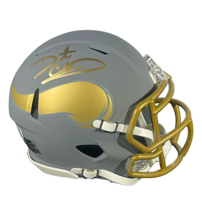 Daunte Culpepper Signed Minnesota Vikings Slate Mini Helmet Beckett Wit BAS COA