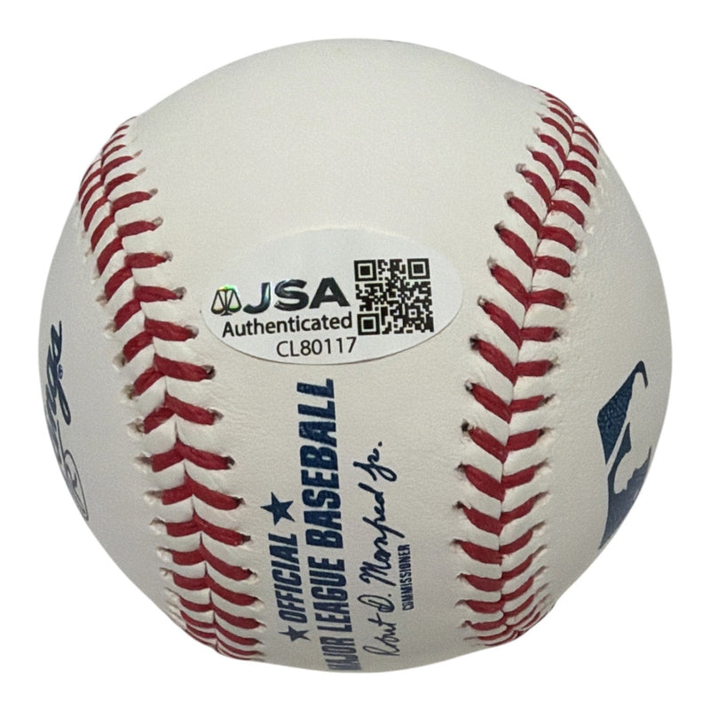 Gary Cohen Keith Hernandez & Ron Darling Signed ROMLB Baseball JSA COA Mets