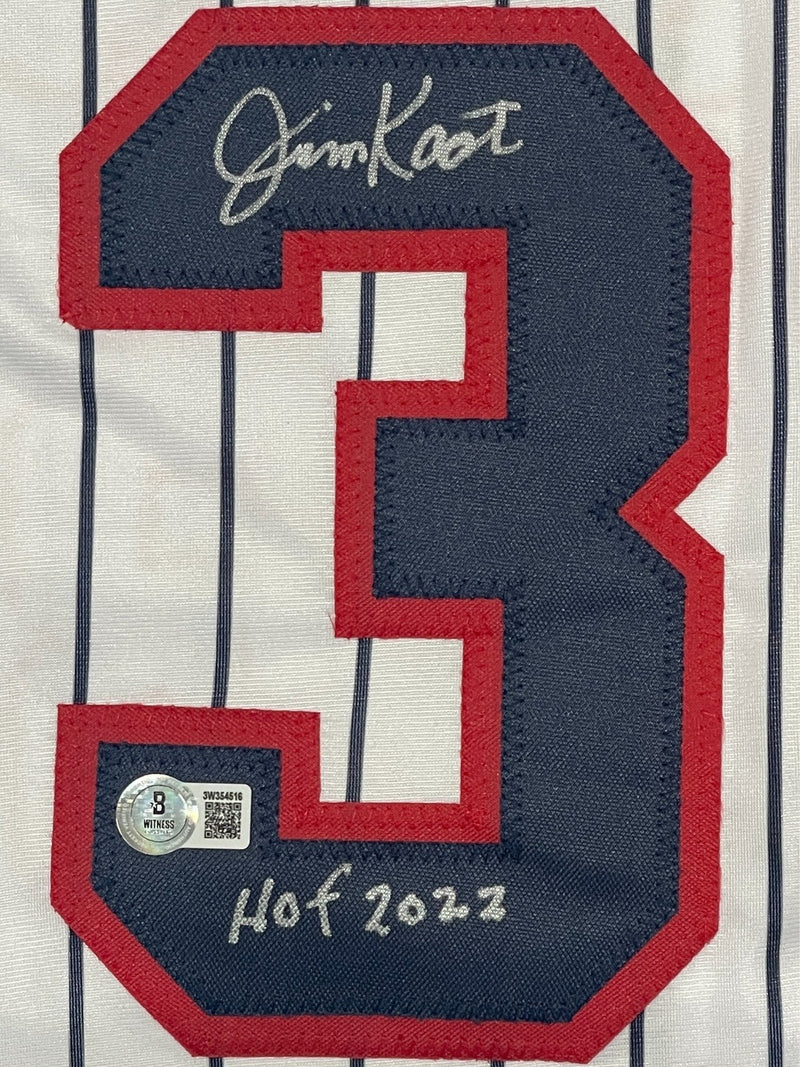 Jim Kaat Signed Minnesota Custom Jersey w/ HOF 2022 Beckett Witness BAS COA