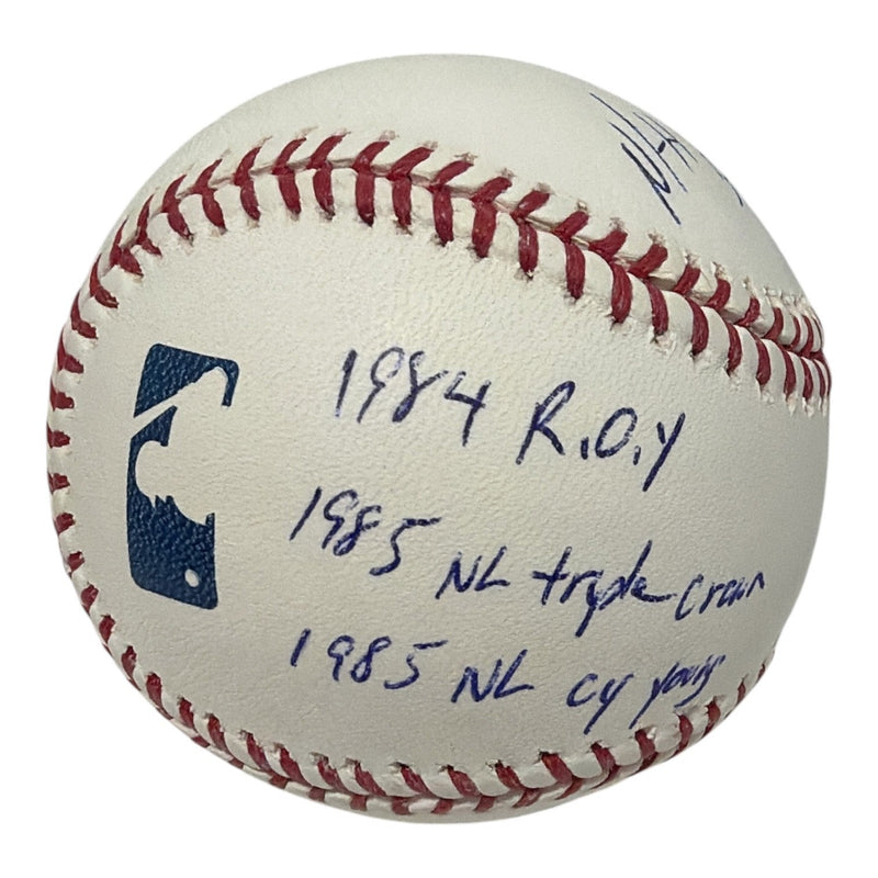 Doc Gooden Signed Autographed ROMLB Baseball w/ 8 Stat Insc JSA Witness COA