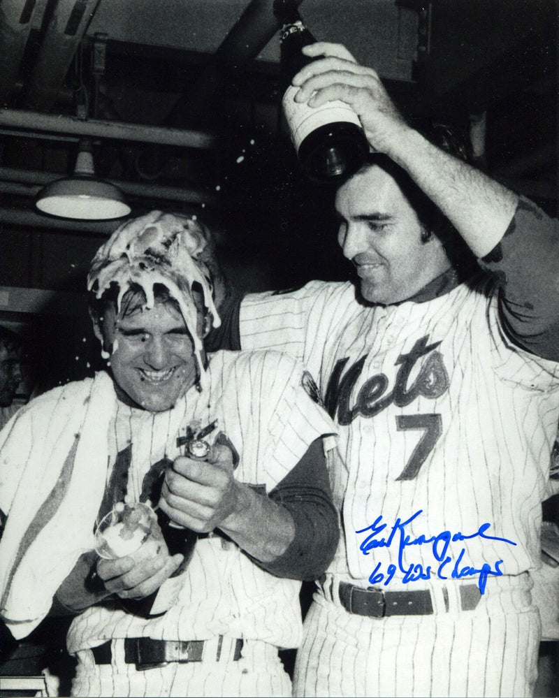 Ed Kranepool Signed New York Mets 8x10 Photo w/ 69 WS Champ LSCM COA #4