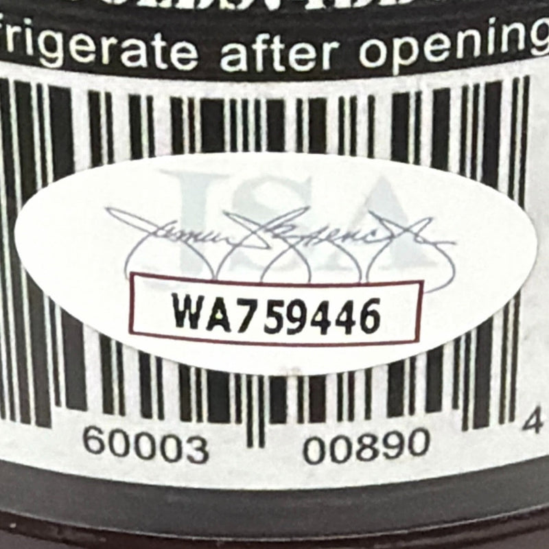 Nick Mangold Signed Autographed Mangold's 74 BBQ O.G. Sauce Jar JSA COA Jets