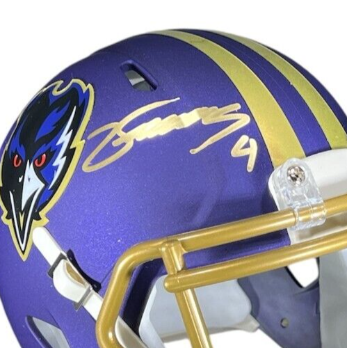 Zay Flowers Signed Baltimore Ravens 2024 Alt Mini Helmet JSA Witness COA