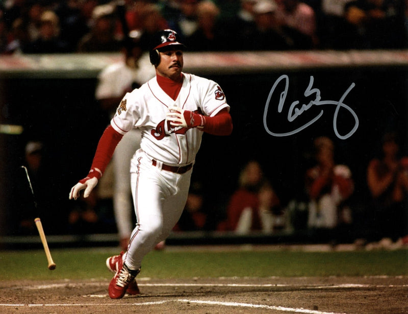 Carlos Baerga Signed Autographed Cleveland Guardians 8x10 Photo LSCM COA #2