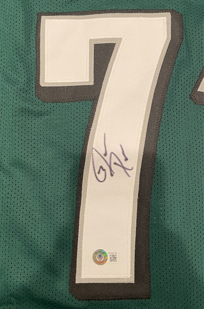 Jason Peters Signed Philadelphia Eagles Custom Jersey Beckett Witness BAS COA