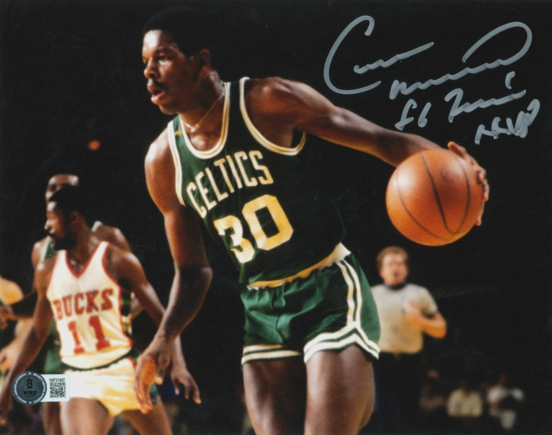 Cedric Maxwell Signed Celtics 8x10 Photo w/ 86 Finals MVP Beckett Wit BAS COA #2
