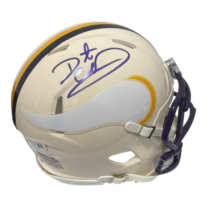 Daunte Culpepper Signed Minnesota Vikings Retro Mini Helmet JSA Witness COA