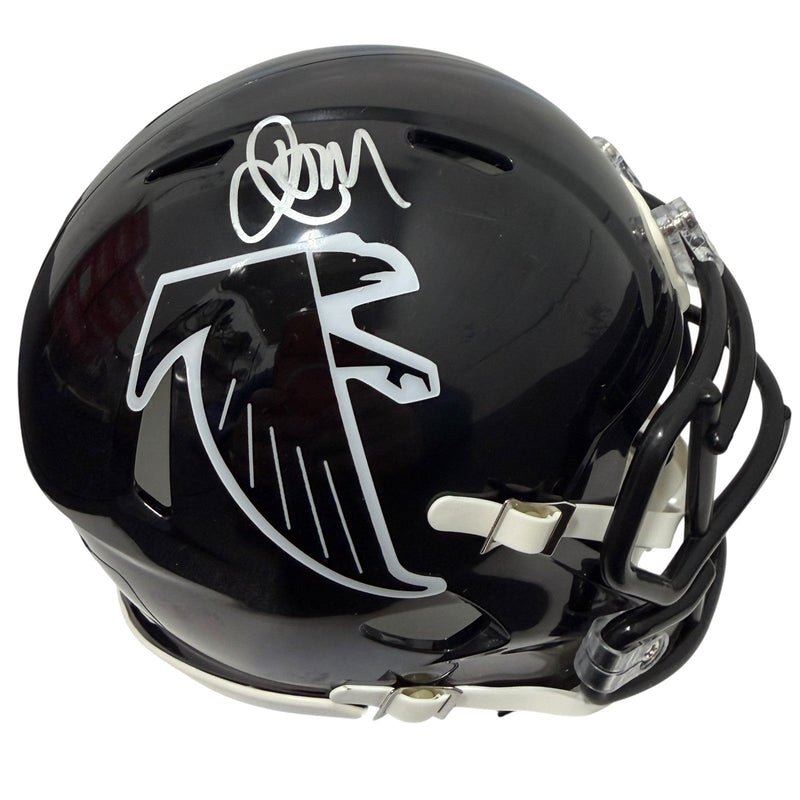 Jamal Anderson Signed Atlanta Falcons TB 90-02 Mini Helmet JSA Witness COA
