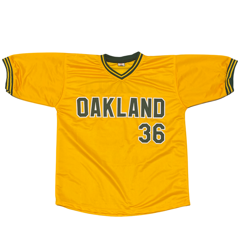 Terry Steinbach Signed Athletics Custom Jersey w/ 4 Ins Beckett Witness BAS COA
