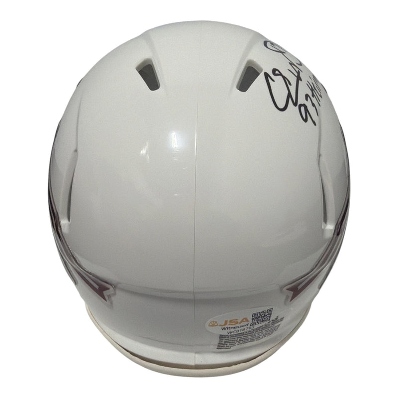 Charlie Ward Signed Florida State White Mini Helmet w 93 Heisman JSA Witness COA